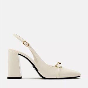Zara Cream Slingback Heels